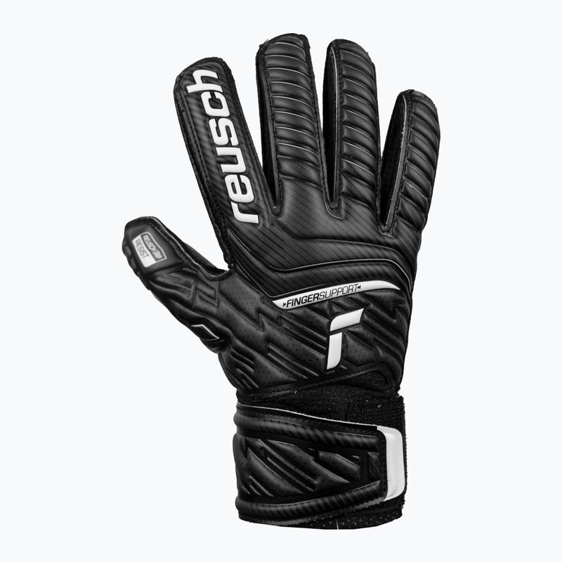 Reusch Attrakt Resist Finger Support Junior vaikiškos vartininko pirštinės juodos 5272610 6