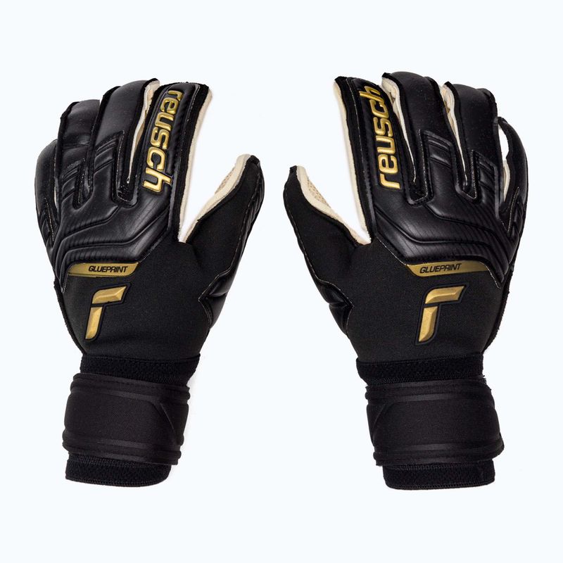 Reusch Attrakt Gold X GluePrint vartininko pirštinės juodos 5270975