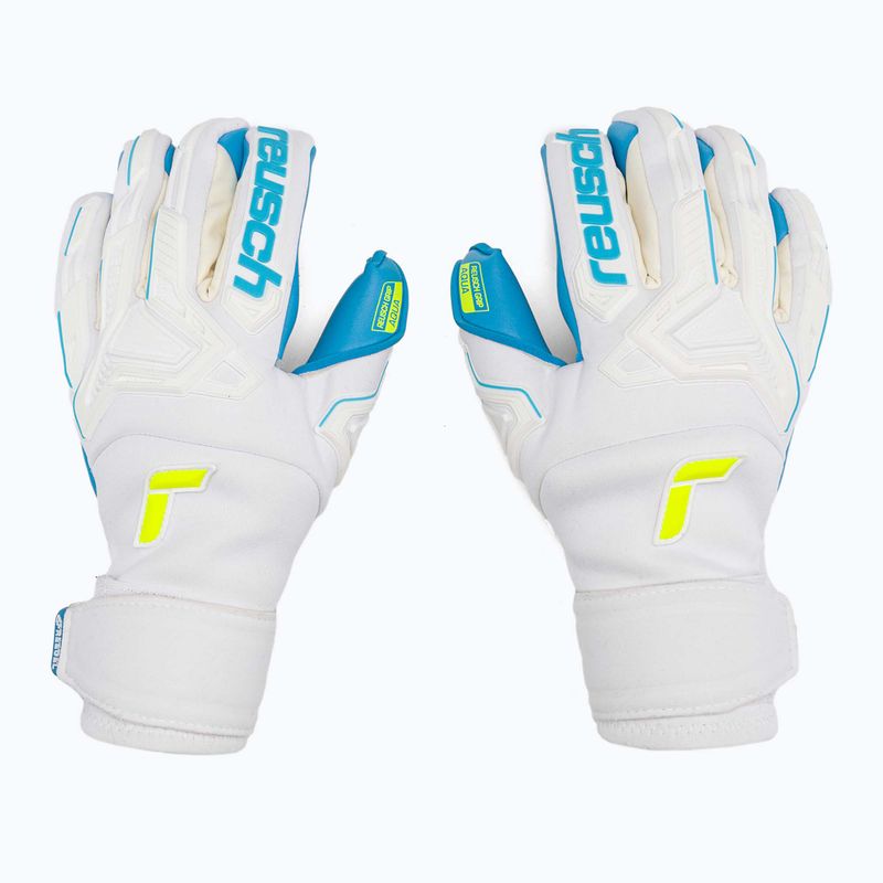 Reusch Attrakt Freegel Aqua Vėjui atsparios vartininko pirštinės baltos 5270459