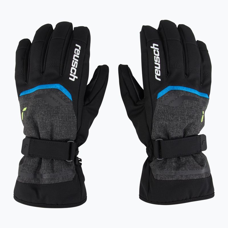 Slidinėjimo pirštinės Reusch Primus R-Tex XT black melange/safety yellow/brilliant blue 2