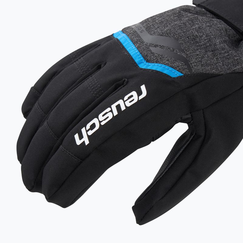 Slidinėjimo pirštinės Reusch Primus R-Tex XT black melange/safety yellow/brilliant blue 4