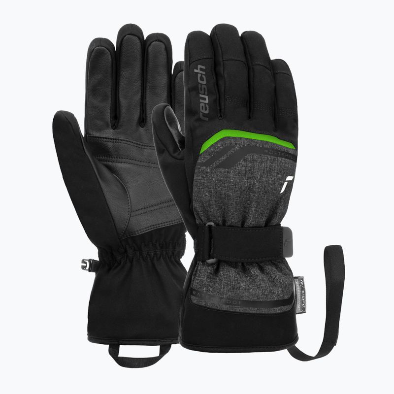 Slidinėjimo pirštinės Reusch Outset R-Tex XT black/black melange/neon green