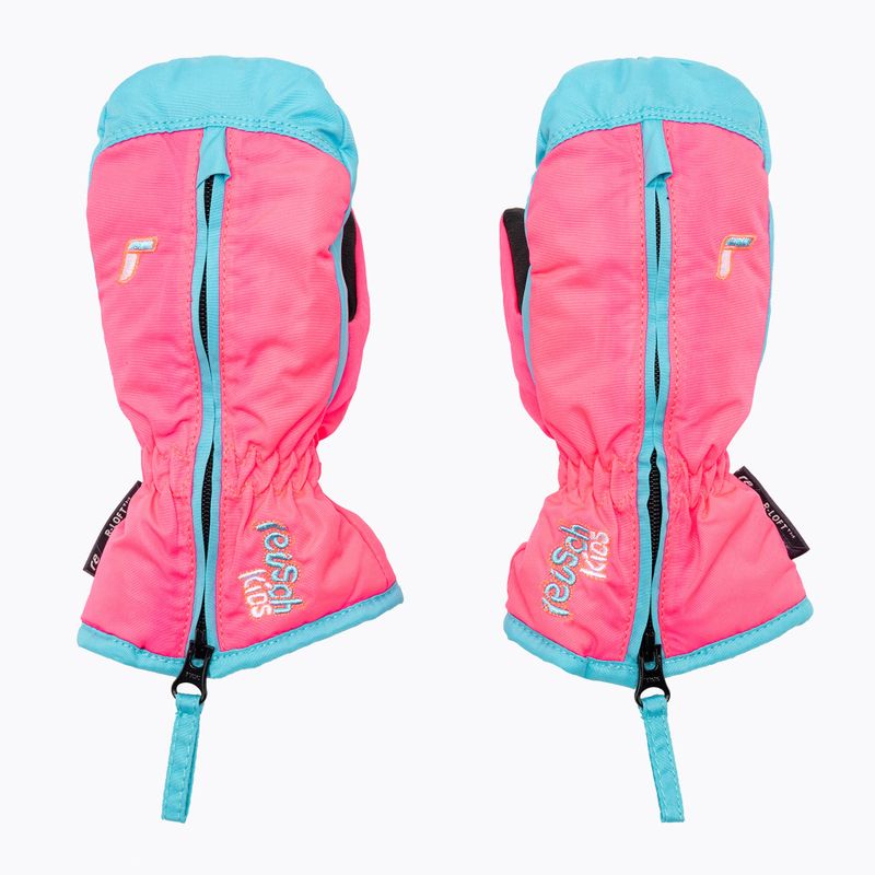 Reusch Ben Mitten vaikiškos slidinėjimo pirštinės knockout pink/bachelor button 3