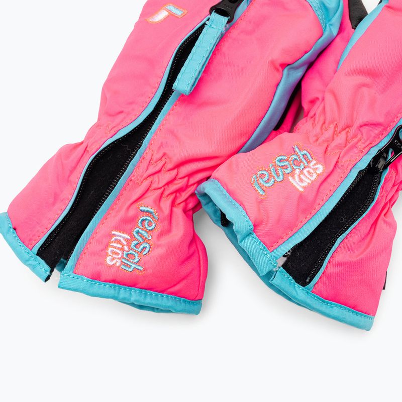 Reusch Ben Mitten vaikiškos slidinėjimo pirštinės knockout pink/bachelor button 4