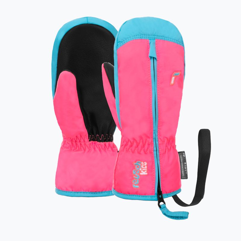 Reusch Ben Mitten vaikiškos slidinėjimo pirštinės knockout pink/bachelor button 5