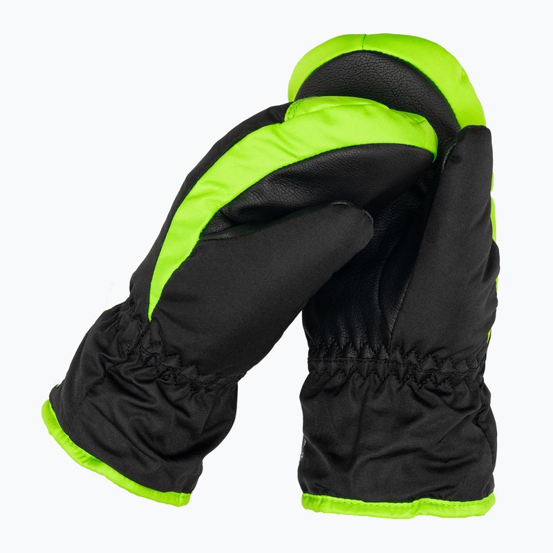 Vaikiškos slidinėjimo pirštinės Reusch Ben Mitten juoda/neon žalia