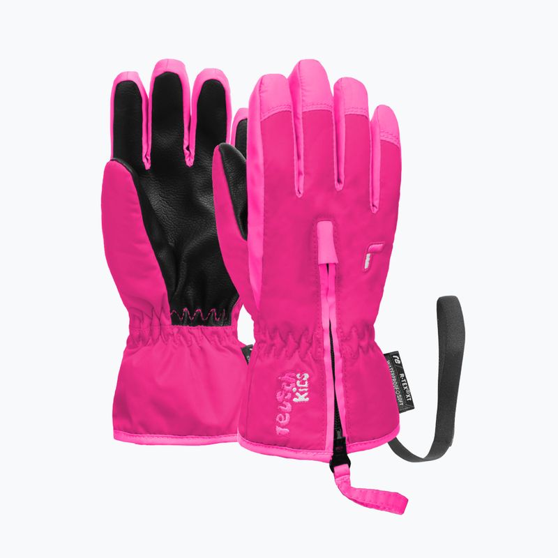 Vaikiškos slidinėjimo pirštinės Reusch Ben fuchsia purple/knockout pink 2