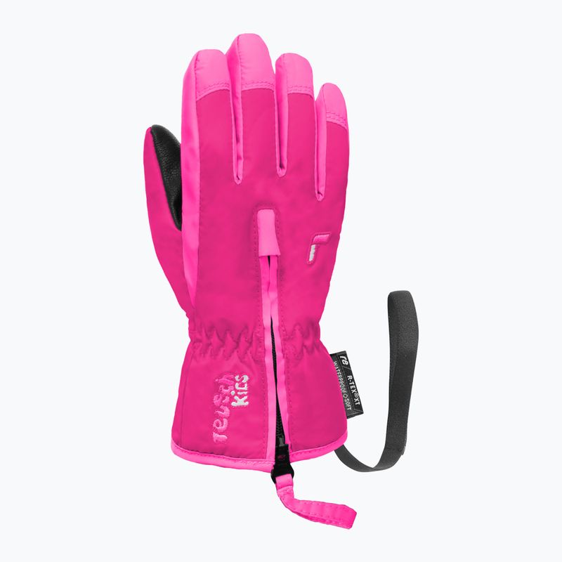 Vaikiškos slidinėjimo pirštinės Reusch Ben fuchsia purple/knockout pink 3