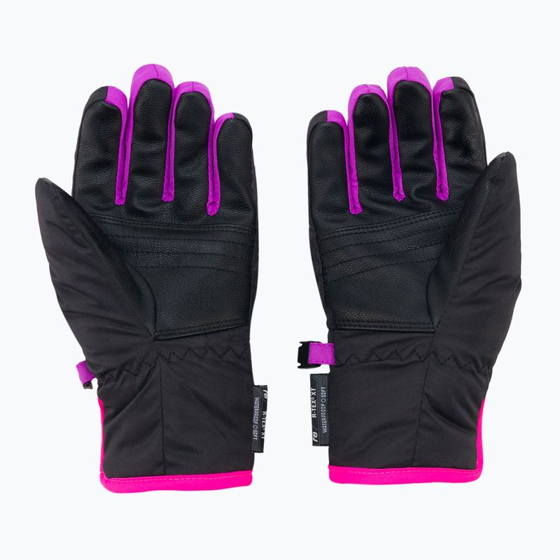 Reusch Duke R-Tex XT juodos/rožinės glo spalvos vaikiškos slidinėjimo pirštinės 2