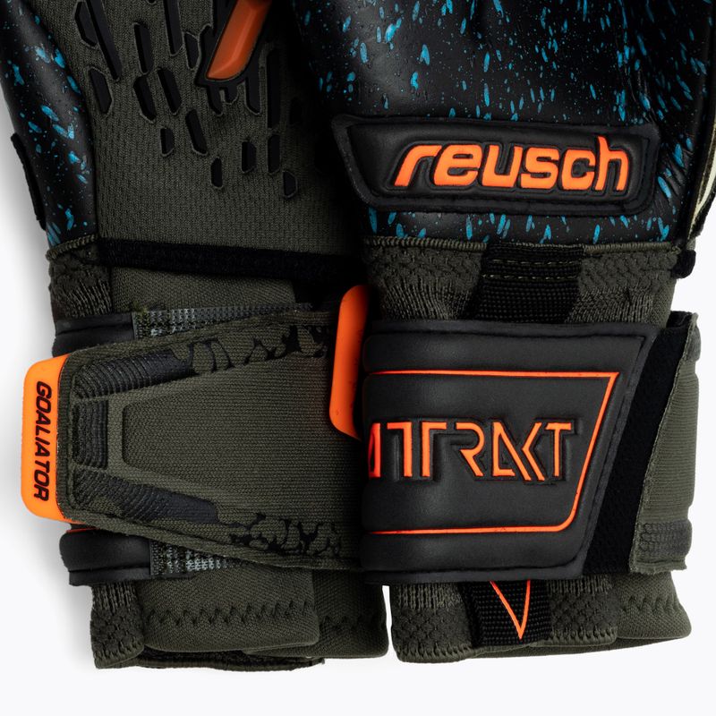 Reusch Attrakt Freegel Fusion Ortho-Tec vartininko pirštinės žalios 5370090-5555 5