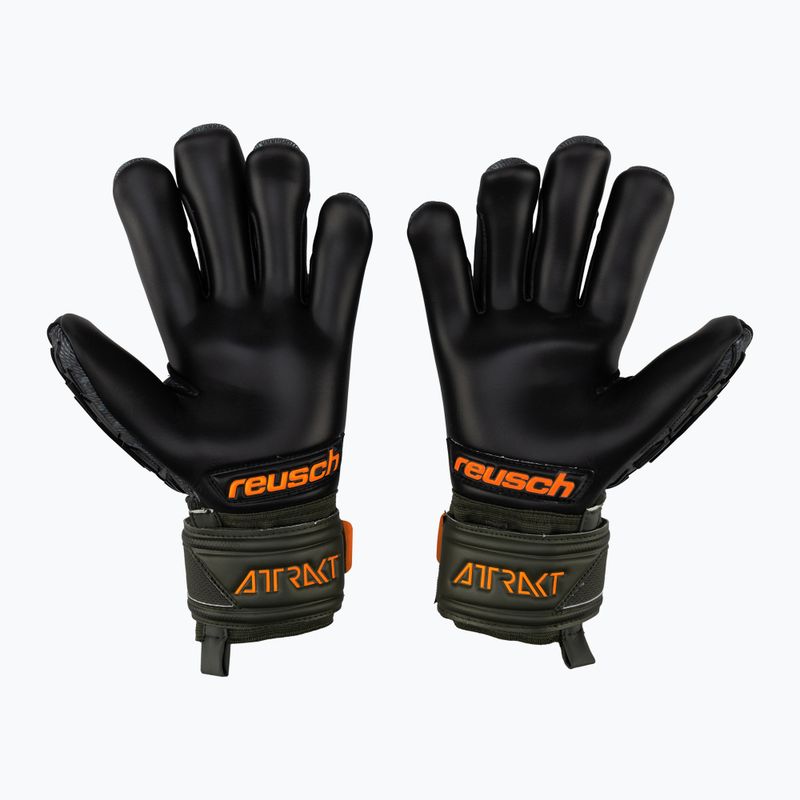 Reusch Attrakt Freegel Gold Finger Support Vartininko pirštinės juodos 5370030-5555 2