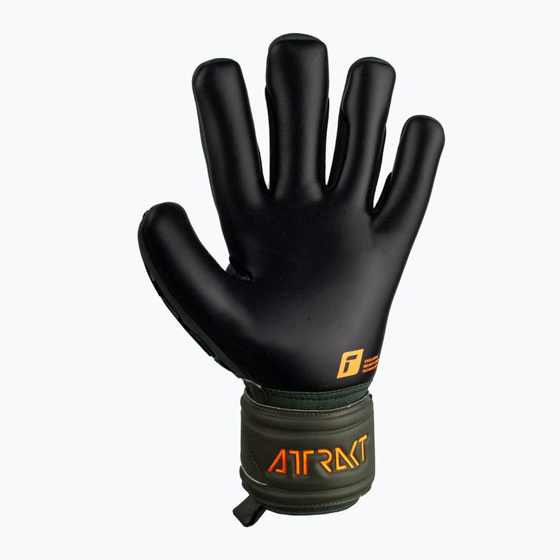 Reusch Attrakt Freegel sidabrinės žaliai oranžinės vartininko pirštinės 5370035-5555 7