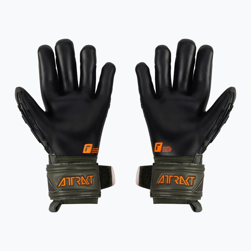 Reusch Attrakt Freegel sidabrinės žaliai oranžinės vartininko pirštinės 5370035-5555 2