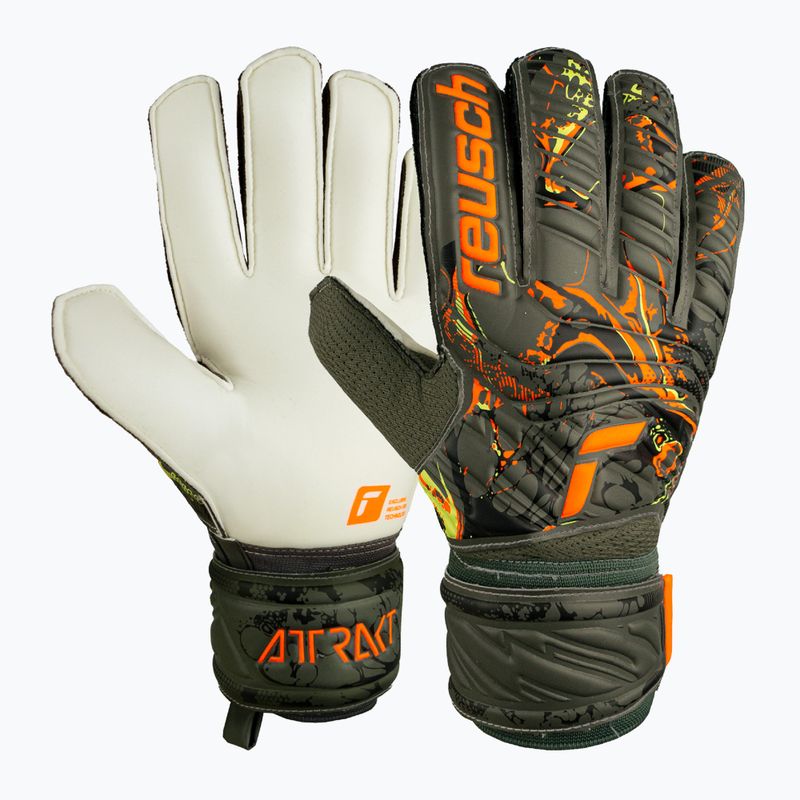 Reusch Attrakt Tvirtos žalios vartininko pirštinės 5370016-5556 4
