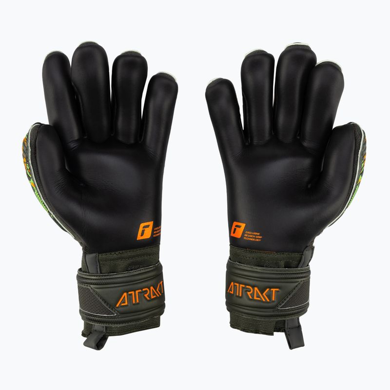 Reusch Attrakt Gold X Finger Support Junior vartininko pirštinės žalia-juoda 5372050-5555 2