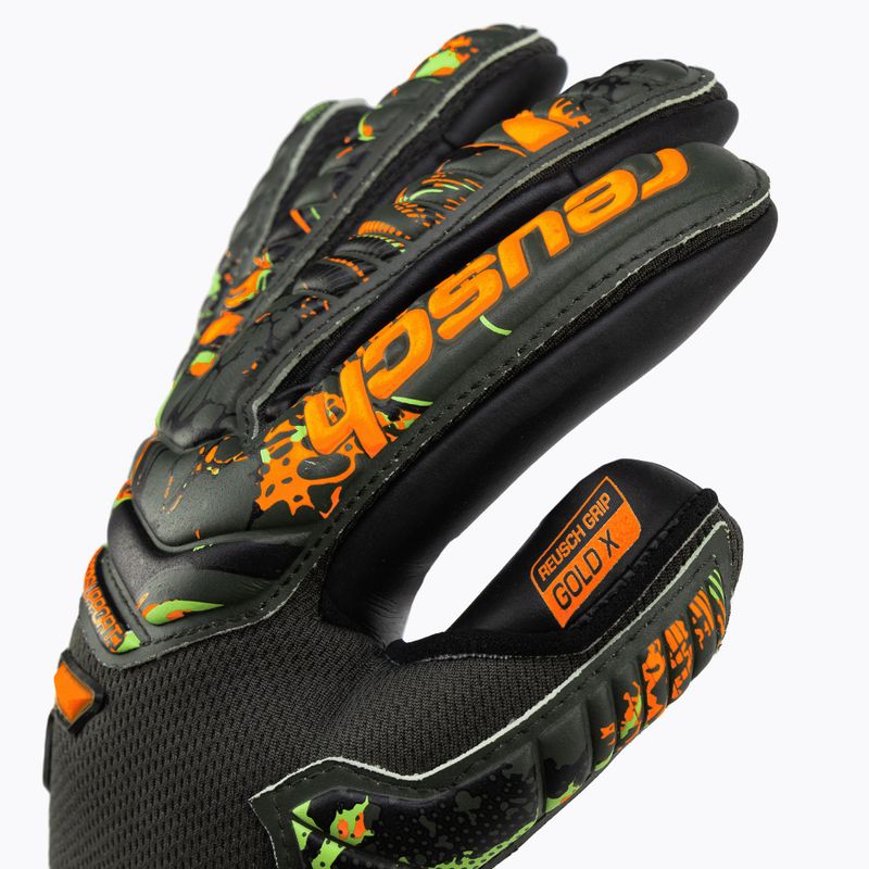 Reusch Attrakt Gold X Finger Support Junior vartininko pirštinės žalia-juoda 5372050-5555 3