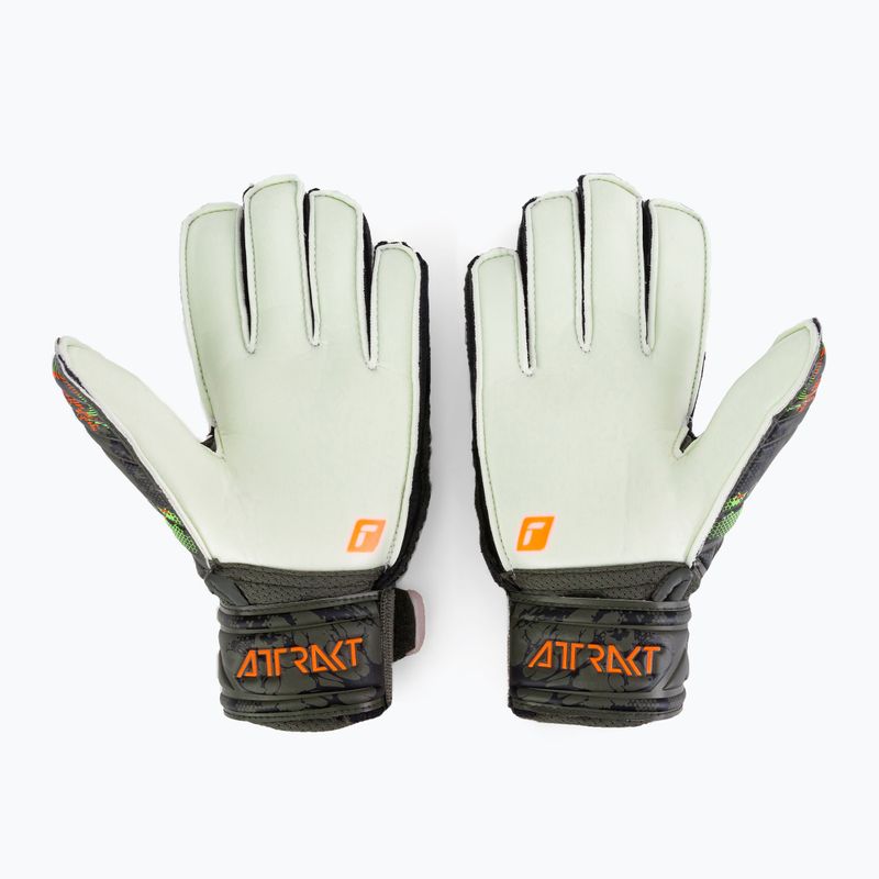Reusch Attrakt Solid Finger Support Junior vaikiškos vartininko pirštinės, žalios 5372010-5556 2