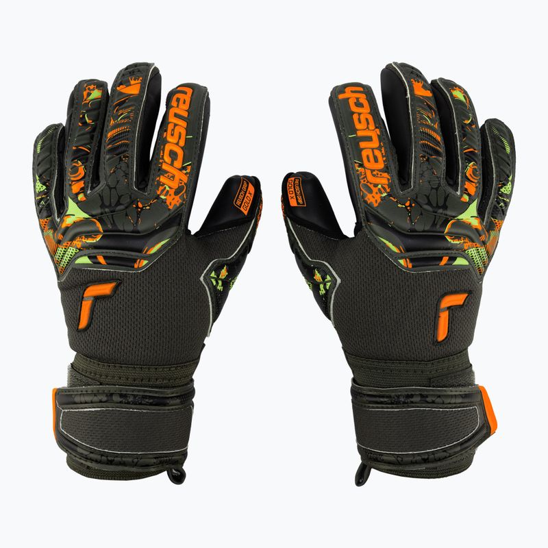 Reusch Attrakt Gold X Junior vartininko pirštinės žalia-juoda 5372055-5555