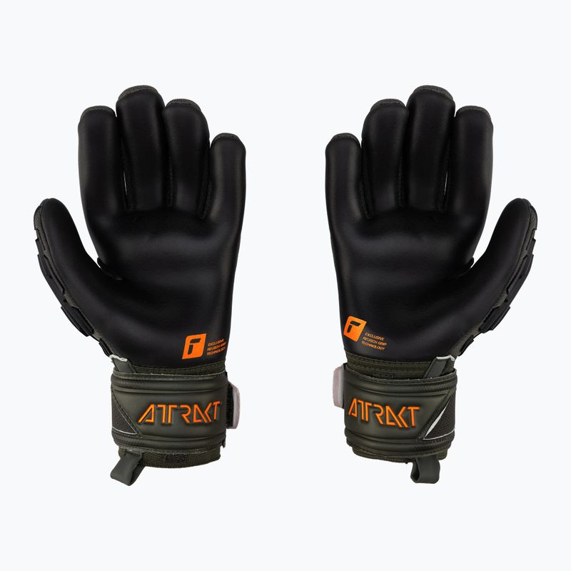 Reusch Attrakt Freegel Silver Junior vartininko pirštinės juodai žalios 5372035-5555 2