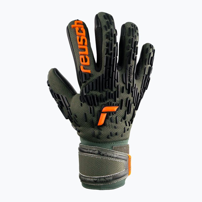 Reusch Attrakt Freegel Silver Junior vartininko pirštinės juodai žalios 5372035-5555 5