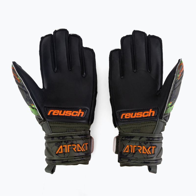 Reusch Attrakt Silver Junior vaikiškos vartininko pirštinės žalios 5372015-5555 2