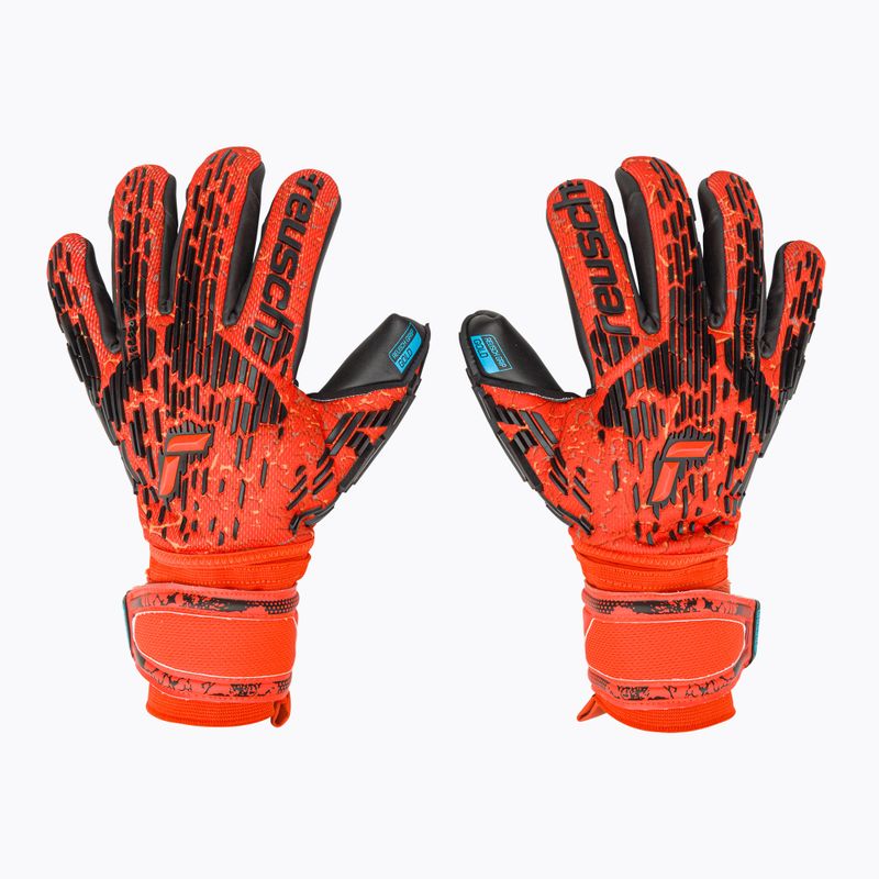 Reusch Attrakt Freegel Gold Finger Support Vartininko pirštinės raudonos 5370130-3333
