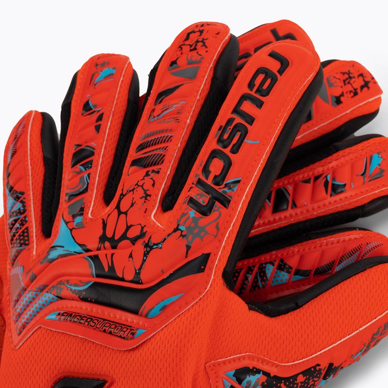 Reusch Attrakt Grip Evolution Finger Support Vartininko pirštinės raudonos 5370820-3333 4