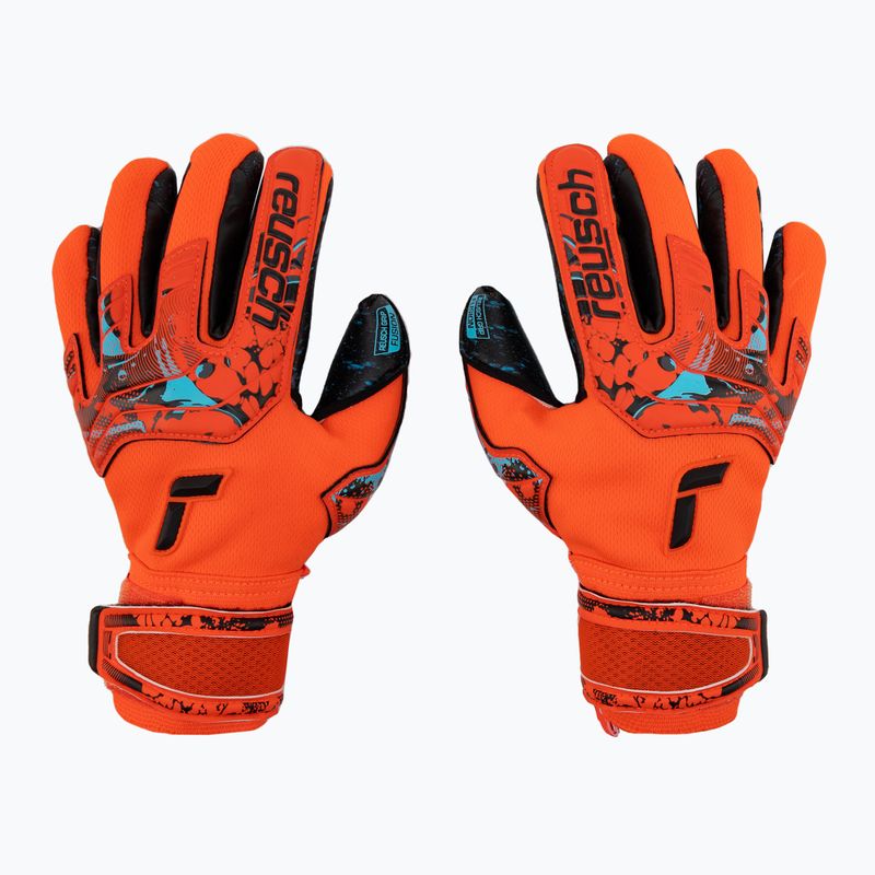 Reusch Attrakt Fusion Finger Support Guardian Junior vaikiškos vartininko pirštinės raudonos spalvos 5372940-3333