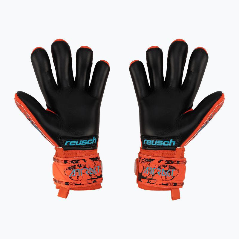 Reusch Attrakt Grip Evolution Finger Support Junior vaikiškos vartininko pirštinės raudonos spalvos 5372820-3333 2