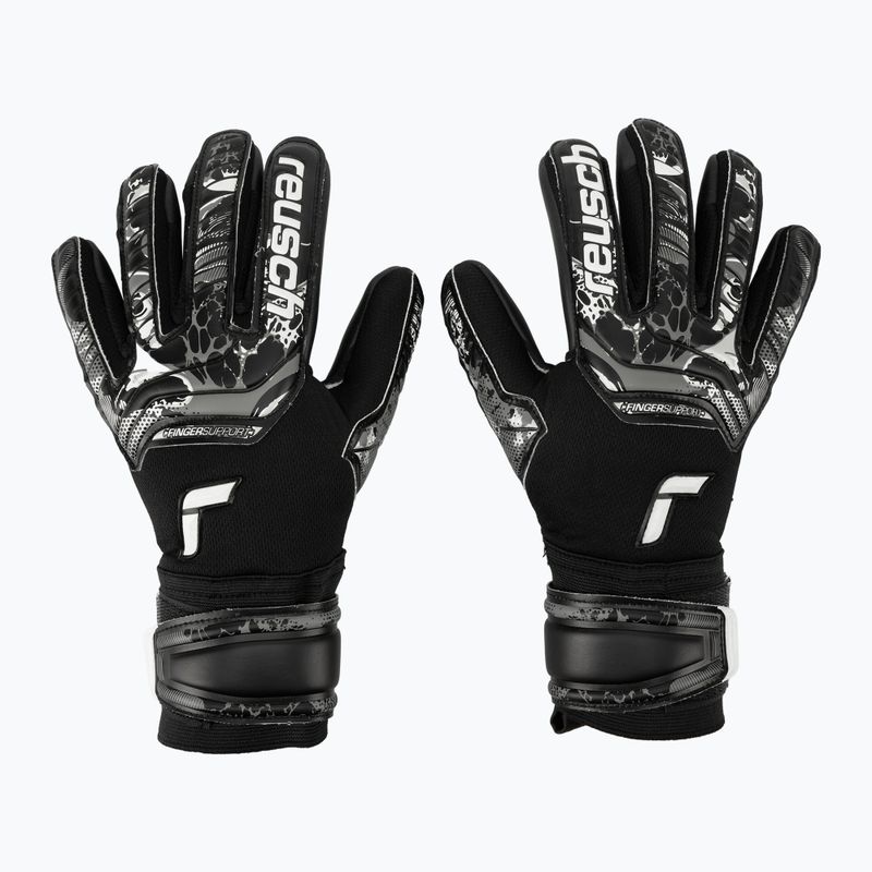 Reusch Attrakt Infinity Finger Support Vartininko pirštinės juodos 5370720-7700