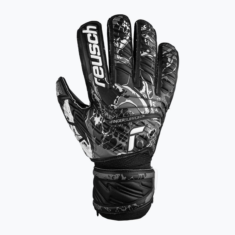 Reusch Attrakt Resist Finger Support Vartininko pirštinės juodos 5370610-7700 4