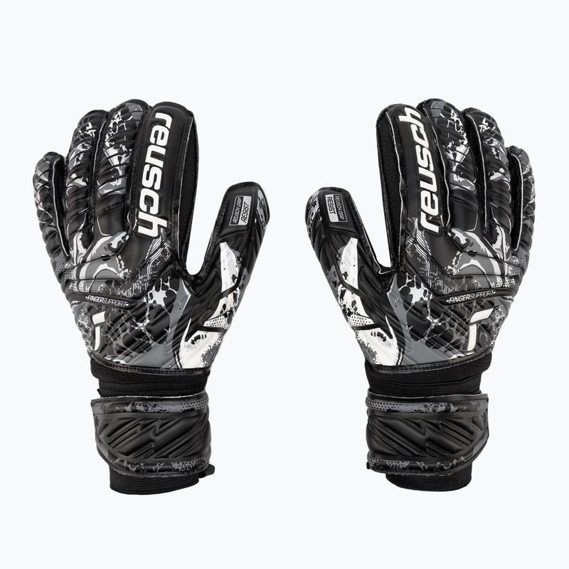 Reusch Attrakt Resist Finger Support Vartininko pirštinės juodos 5370610-7700