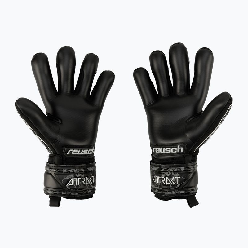 Reusch Attrakt Infinity Finger Support Junior vaikiškos vartininko pirštinės juodos 5372720-7700 2
