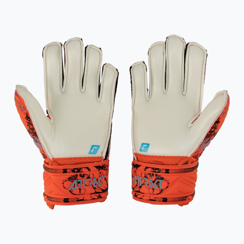 Reusch Attrakt Solid Finger Support Junior vaikiškos vartininko pirštinės raudonos spalvos 5372510-3334 2