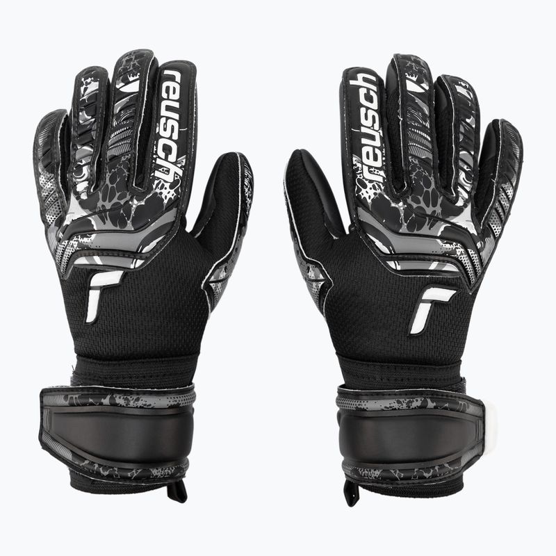 Reusch Attrakt Infinity Junior vaikiškos vartininko pirštinės juodos 5372725-7700