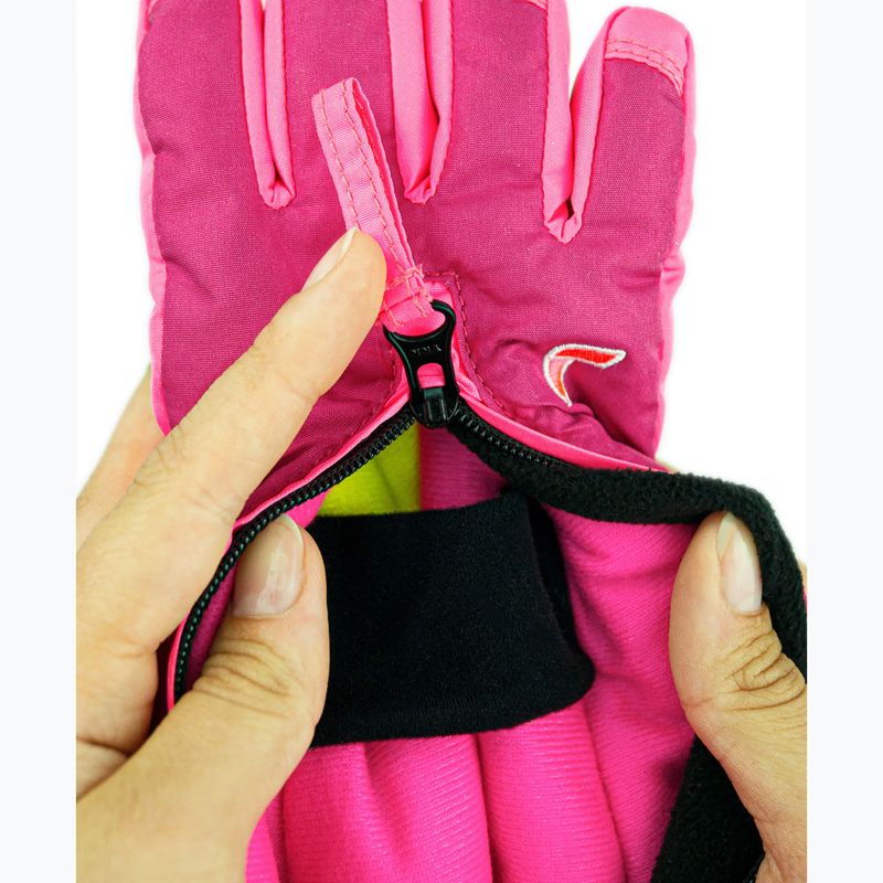 Vaikiškos slidinėjimo pirštinės Reusch Tom fuchs purp/knockout pink 6