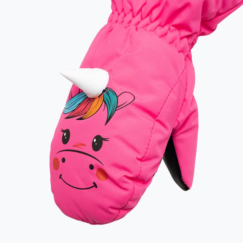 Reusch vaikiškos slidinėjimo pirštinės Sweety Mitten rožinės spalvos vienaragis 4
