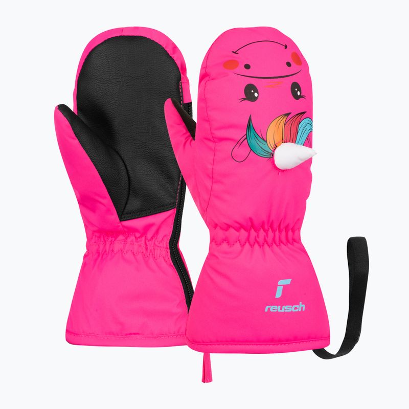 Reusch vaikiškos slidinėjimo pirštinės Sweety Mitten rožinės spalvos vienaragis 6