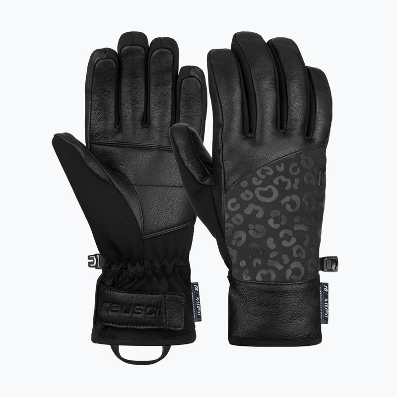 Moteriškos slidinėjimo pirštinės Reusch Beatrix R-Tex XT black/black leopard 6