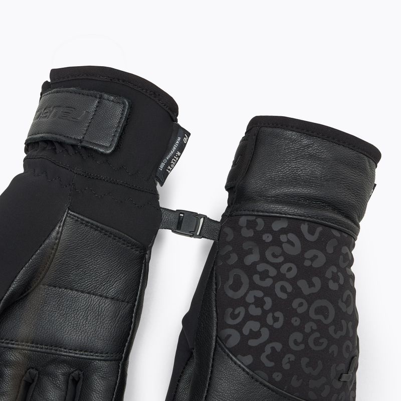 Moteriškos slidinėjimo pirštinės Reusch Beatrix R-Tex XT black/black leopard 5