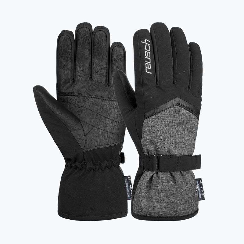 Reusch Moni R-Tex Xt slidinėjimo pirštinės juoda/juoda melanžas 5