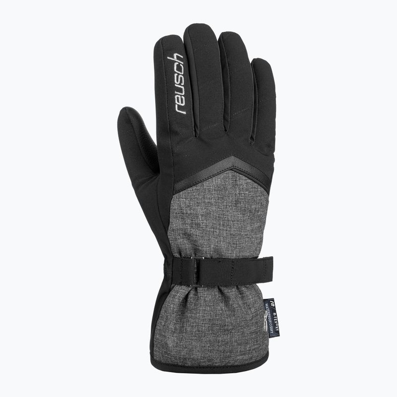 Reusch Moni R-Tex Xt slidinėjimo pirštinės juoda/juoda melanžas 6