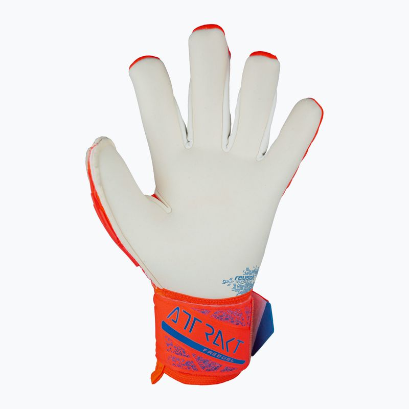 Vartininko pirštinės Reusch Attrakt Gold X Freegel hyper orange/electric blue 3