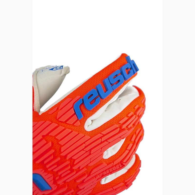 Vartininko pirštinės Reusch Attrakt Gold X Freegel hyper orange/electric blue 5