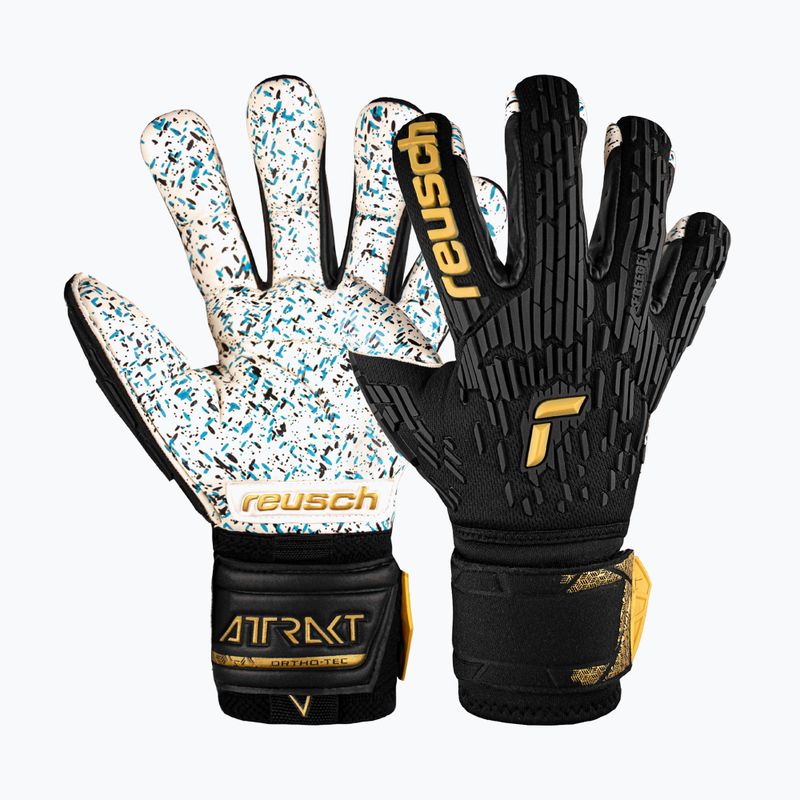 Vartininko pirštinės Reusch Attrakt Freegel Fusion Ortho-Tec black/gold