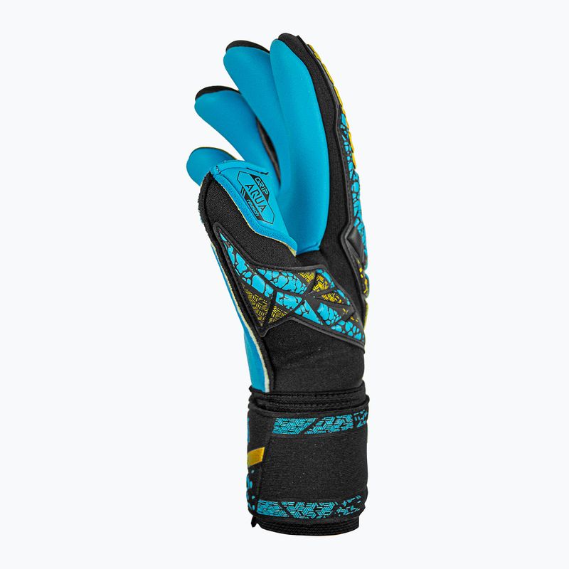 Vartininko pirštinės Reusch Attrakt Aqua Finger Support black/gold/aqua 4