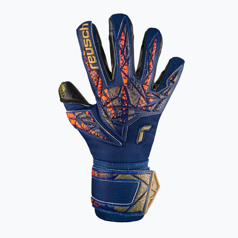 Vaikiškos vartininko pirštinės Reusch Attrakt Gold X Junior premium blue/gold/black 2