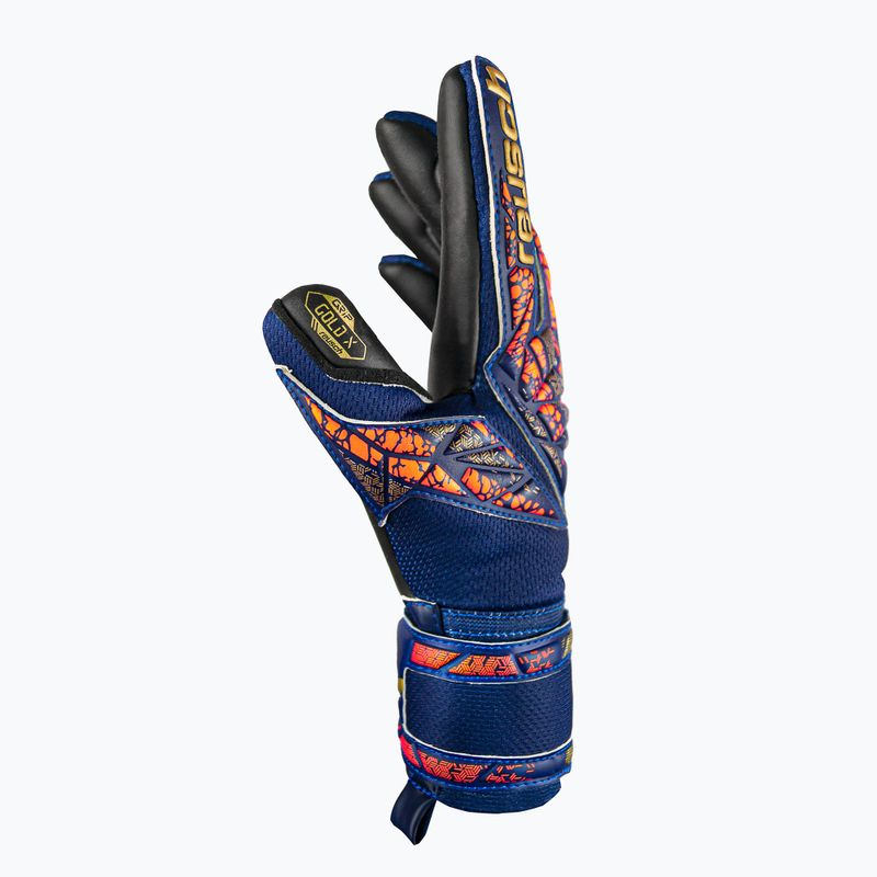 Vaikiškos vartininko pirštinės Reusch Attrakt Gold X Junior premium blue/gold/black 4