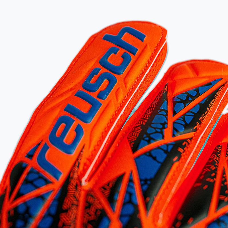 Vaikiškos vartininko pirštinės Reusch Attrakt Starter Solid Junior hyper orng/elec blue 9