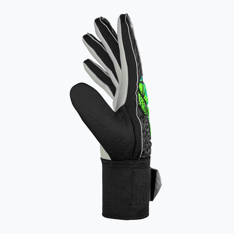 Vaikiškos vartininko pirštinės Reusch Attrakt Starter Solid Junior black/fluo lime/aqua 4